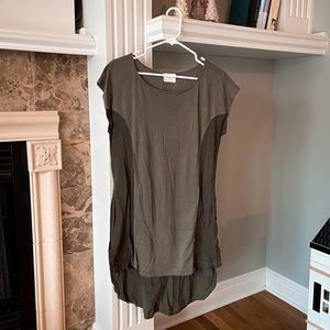 Anthropologie | olive short sleeve tunic | XS